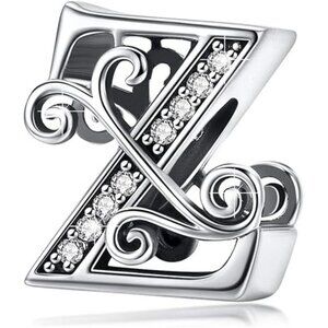 Letter Z 925 Sterling Silver Initial Letter A-Z Charms